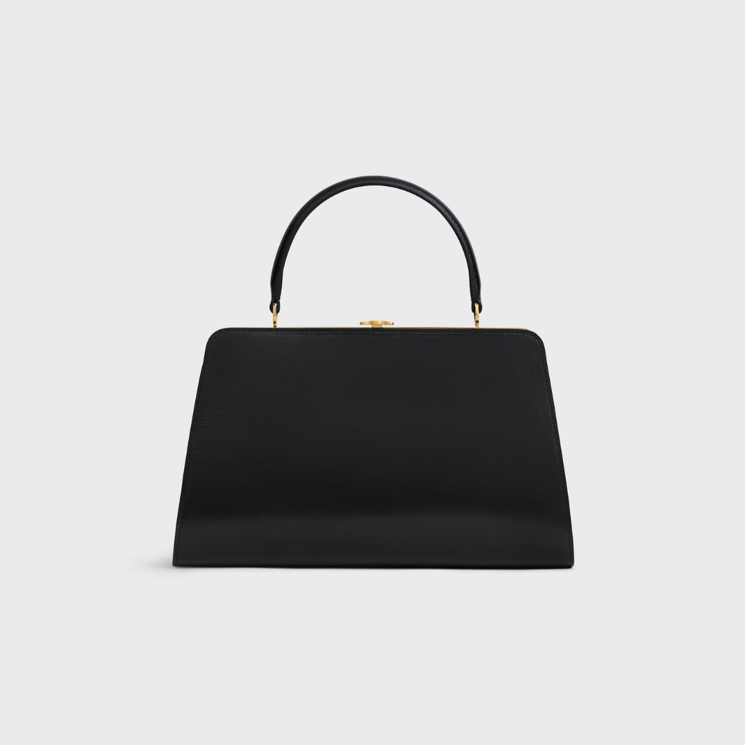 CELINE ANTOINETTE MITTELGROßE TASCHE AUS SATINIERTEM KALBSLEDER – NATURFARBEN