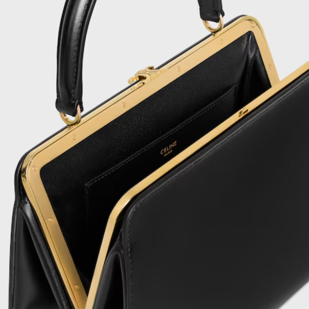 CELINE ANTOINETTE MITTELGROßE TASCHE AUS SATINIERTEM KALBSLEDER – NATURFARBEN