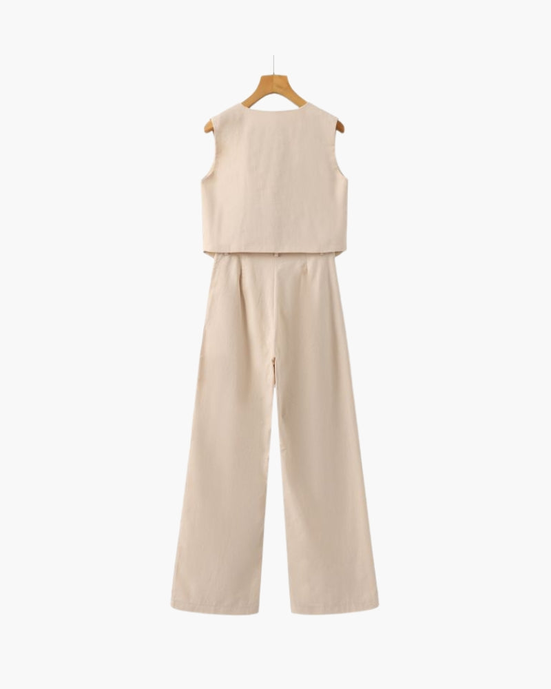 Classy Lady - Zweiteiliges Leinen-Set