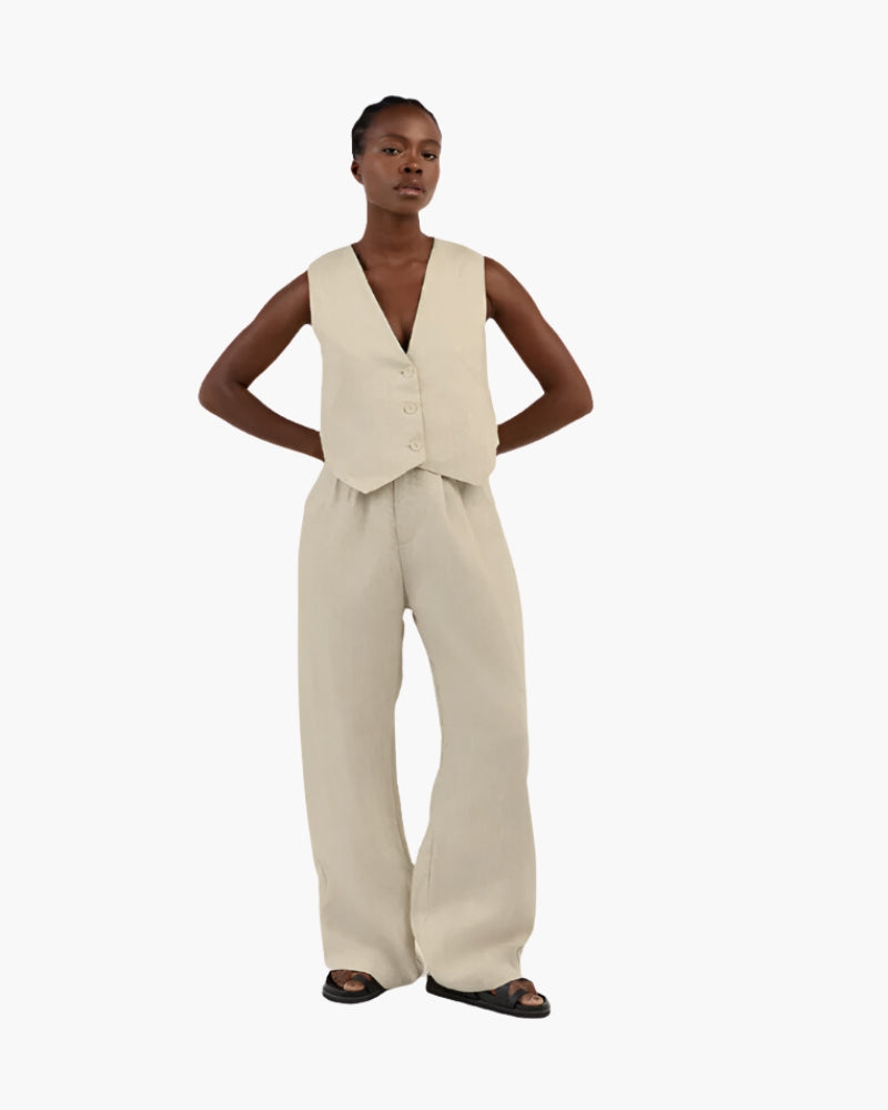 Classy Lady - Zweiteiliges Leinen-Set