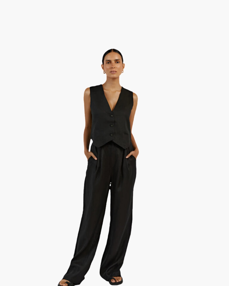 Classy Lady - Zweiteiliges Leinen-Set