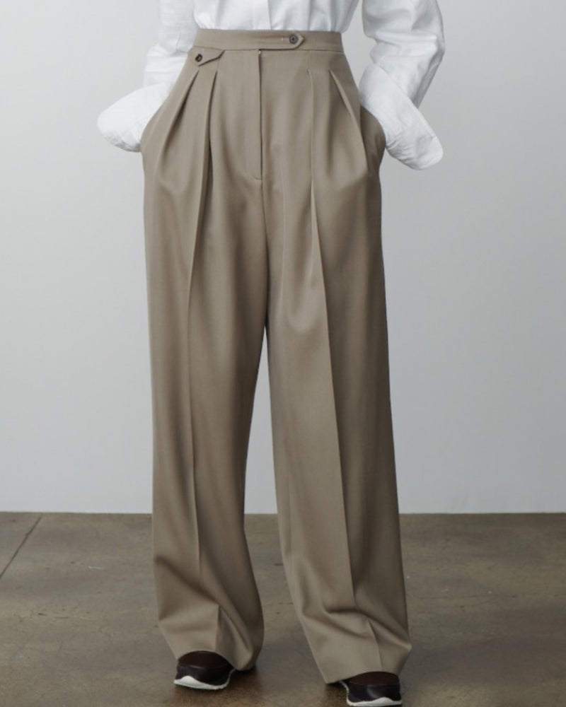 Oversize-Pantalon aus Wolle