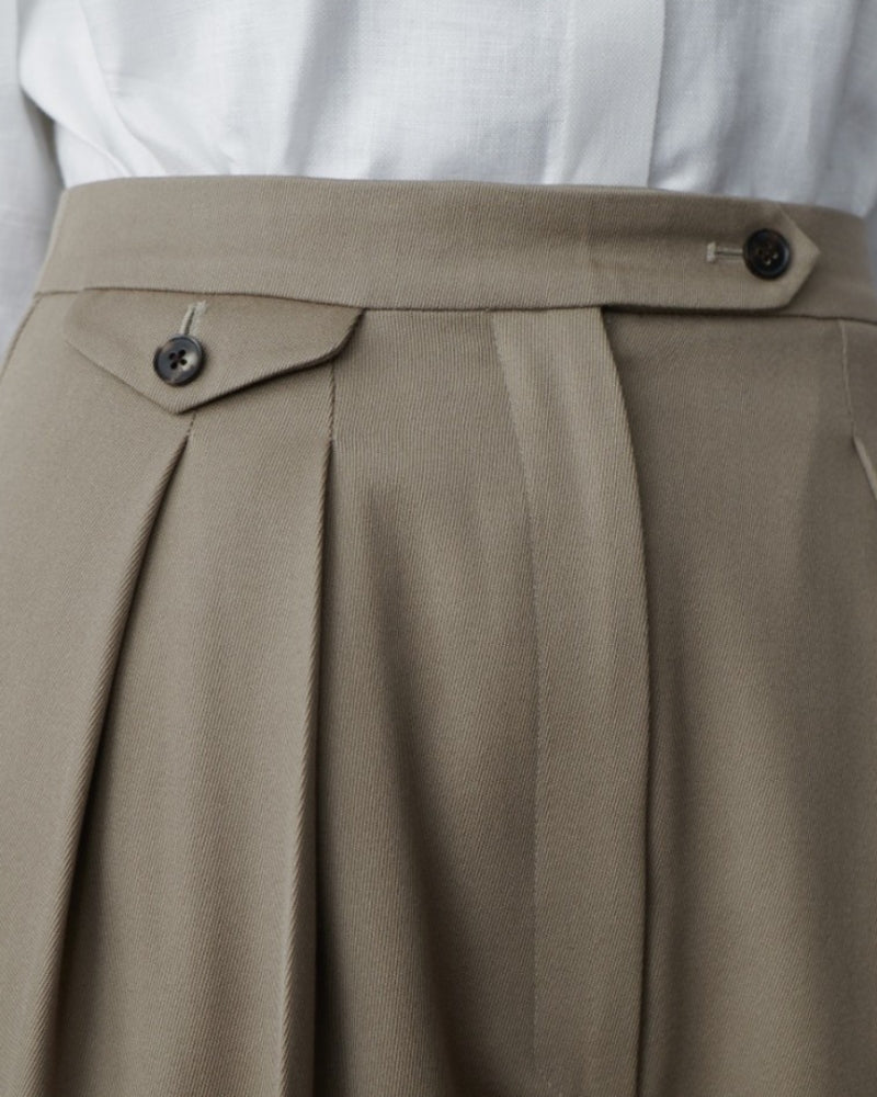 Oversize-Pantalon aus Wolle